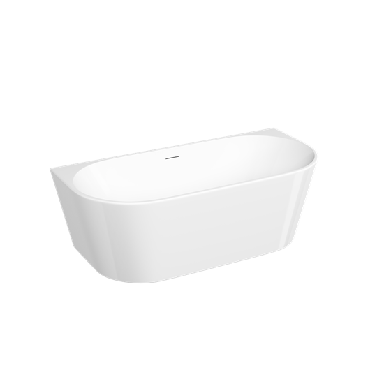 SANCOS Акриловая ванна Labo 1700x800x580, пристенная, с каркасом, со сливом-переливом, донным клапаном"сlick-сlack", белый, арт. FB22 FB22