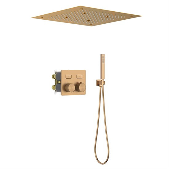 TIMO Душевая система встроенная с термостатом Petruma розовое золото (SX-5209/19SM) SX-5209/19SM