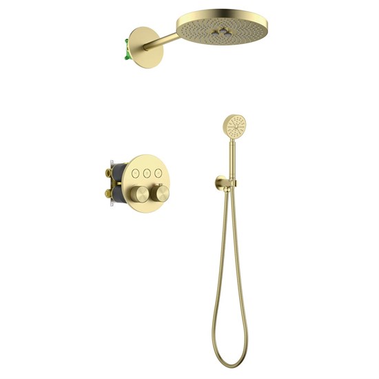 TIMO Душевая система встроенная с термостатом Saona золото матовое (SX-2308/17SM) SX-2308/17SM