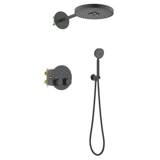 TIMO Душевая система встроенная с термостатом Saona черный (SX-2308/03SM) SX-2308/03SM
