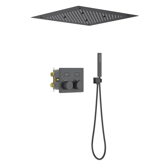 TIMO Душевая система встроенная с термостатом Petruma черный (SX-5209/03SM) SX-5209/03SM