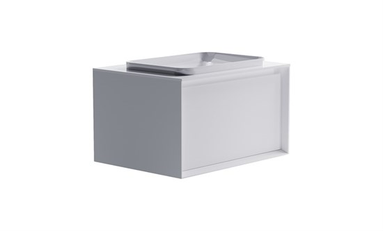 ASTRA-FORM Тумба подвесная Фрейм  70 с 1ящ белый мат. с раковиной Антарес бел гл. и столешницей Solid бел гл. 4631177713798