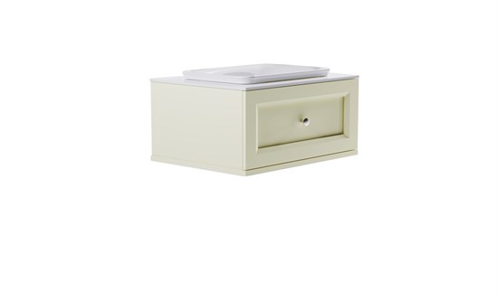 ASTRA-FORM Тумба подвесная Классик  70 с 1ящ RAL1013 мат. с раковиной Ретро бел гл. и столешницей Solid бел гл. 4631177714016