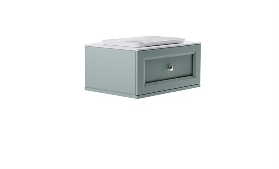 ASTRA-FORM Тумба подвесная Классик  80 с 1ящ NCS S 3005-b80g мат. с раковиной Ретро бел гл. и столешницей Solid бел гл. 4631177714047