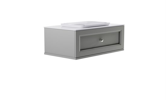 ASTRA-FORM Тумба подвесная Классик 100 с 1ящ NCS S 3502-Y мат. с раковиной Ретро бел гл. и столешницей Solid бел гл. 4631177714184