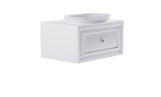 ASTRA-FORM Тумба подвесная Шарм 80см 1ящ белый матовый, раковина Шарм бел глянец и столешницей Solid бел матовый 4631177715051