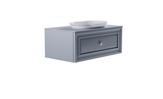 ASTRA-FORM Тумба подвесная Шарм 90см 1ящ NCS S 3005-R80B мат., раковина Шарм бел гл, столешница Solid в цвете 4631177715075