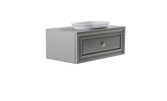 ASTRA-FORM Тумба подвесная Шарм 90см 1ящ NCS S 3502-y мат., раковина Шарм бел гл, столешница Solid в цвете 4631177715082