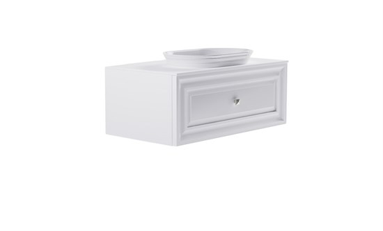 ASTRA-FORM Тумба подвесная Шарм 90см 1ящ белый матовый, раковина Шарм бел глянец и столешницей Solid бел матовый 4631177715112