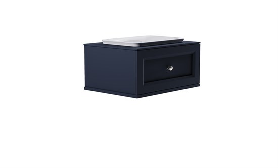 ASTRA-FORM Тумба подвесная Классик 70см 1ящ RAL7024 мат., раковина Ретро бел глянц, столешница Solid в цвете 4631177715464