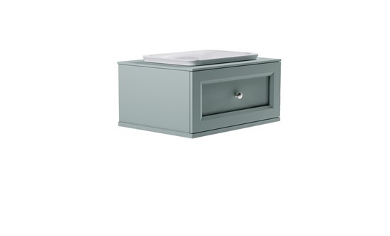 ASTRA-FORM Тумба подвесная Классик 80см 1ящ NCS S 3005-b80g мат, раковина Ретро бел глянц, столешница Solid в цвете 4631177715488