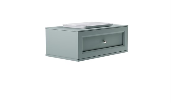 ASTRA-FORM Тумба подвесная Классик 90см 1ящ NCS S 3005-B80G мат., раковина Ретро бел глянц, столешница Solid в цвете 4631177715549