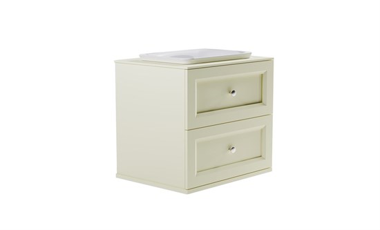 ASTRA-FORM Тумба подвесная Классик 70см 2ящ RAL1013 мат., раковина Ретро бел глянц, столешница Solid в цвете 4631177715693