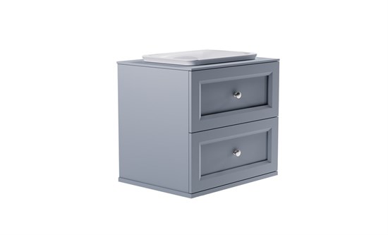 ASTRA-FORM Тумба подвесная Классик 80см 2ящ NCS S 3005-R80B мат., раковина Ретро бел глянц, столешница Solid в цвете 4631177715730