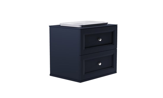 ASTRA-FORM Тумба подвесная Классик 80см 2ящ RAL7024 мат., раковина Ретро бел глянц, столешница Solid в цвете 4631177715761