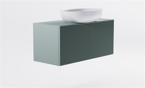 ASTRA-FORM Тумба подвесная М-40 Slim 100см 1ящ NCS S 3005-B80G мат./волна, раковина Атрия бел гл, столешница Solid в цвете 4631177716089