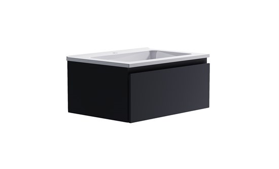 ASTRA-FORM Нижний шкаф Альфа 70 с 1 ящиком темно-серый (RAL7024 матовый)+ Раковина "Альфа 70" 03060003ral7024+04010006