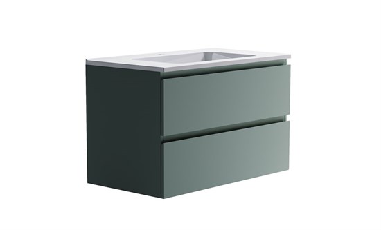 ASTRA-FORM Нижний шкаф Альфа 90 с 2 ящиками зеленый (NCS S 3005-B80G матовый) +  Раковина "Альфа 90" 3060007ncss3005-b80g+04010008
