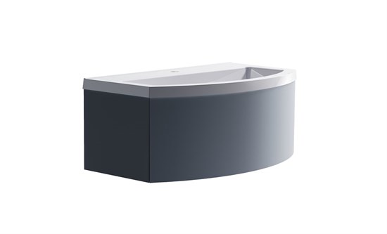 ASTRA-FORM Нижний шкаф Венеция2.0 100 с 1 ящиком серо-голубой (NCS S 3005-R80B матовый) + Раковина "Венеция 100" 3100001ncss3005-r80b+04010019