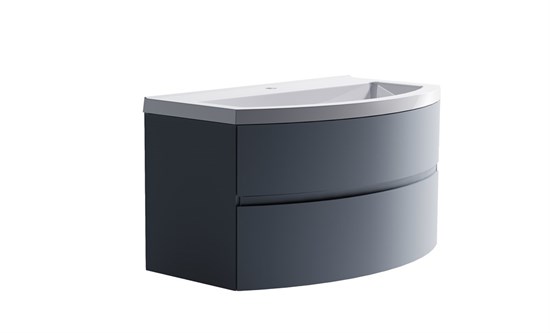 ASTRA-FORM Нижний шкаф Венеция2.0  80 с 2 ящиками  серо-голубой (NCS S 3005-R80B матовый) + Раковина "Венеция 80" 03100004ncss3005-r80b+04010022