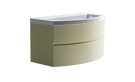 ASTRA-FORM Нижний шкаф Венеция2.0 100 с 2 ящиками бежевый (RAL1013 матовый)  + Раковина "Венеция 100" 03100002ral1013+04010019