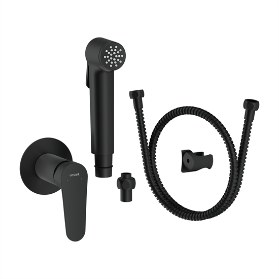 CERSANIT Смеситель с гигиеническим душем LARA встраиваемый однорычажный черный A68160