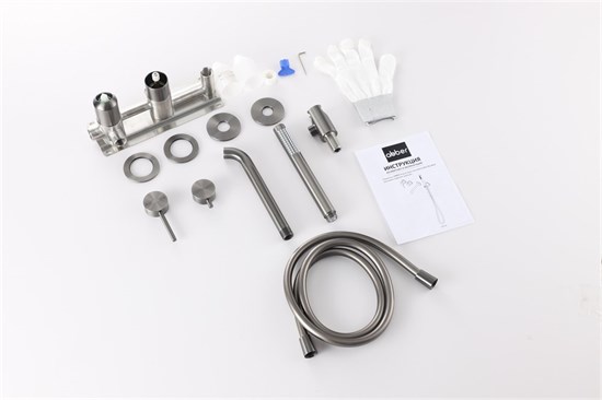 ABBER Смеситель Wasser Kreis 316 AF8130BGG для ванны скрытого монтажа, оружейная сталь брашированная AF8130BGG