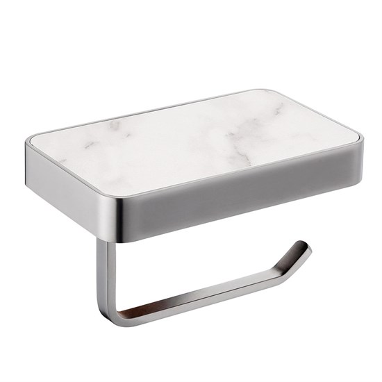 ABBER Бумагодержатель с полкой для телефона Westen AA1730SP сатин AA1730SP