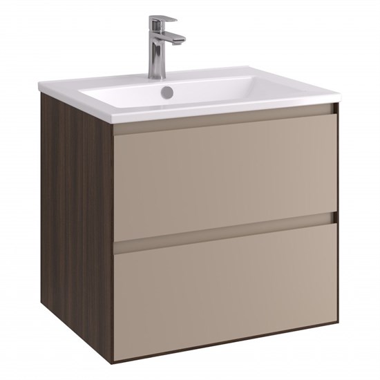AQUATON Тумба под раковину Люмин 60 орех франклин/капучино 1A293901A5OK0 1A293901A5OK0