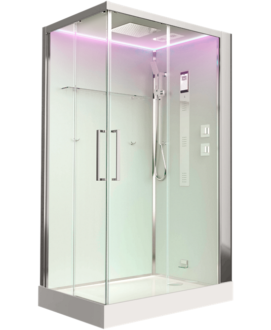 TIMO Premium HELKA душевая кабина (90*120*220), шт, стульчик прозрачный H-515L-T-CH/C