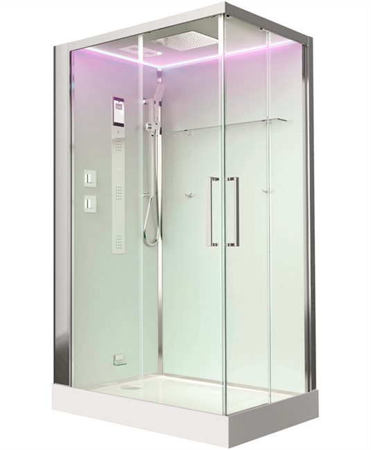 TIMO Premium HELKA душевая кабина (90*120*220), шт, стульчик прозрачный H-515R-T-CH/C