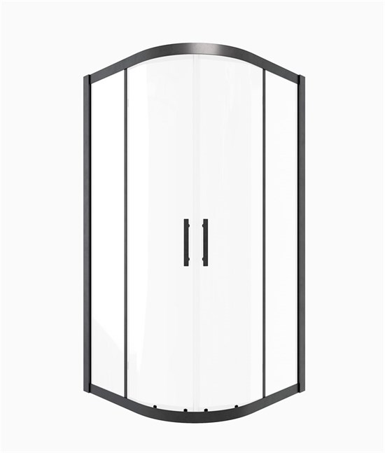 TIMO Душевой угол TPSS-90/03C-8, раздвиж 900*900*2000, проф черный, стекло проз 8 мм T46