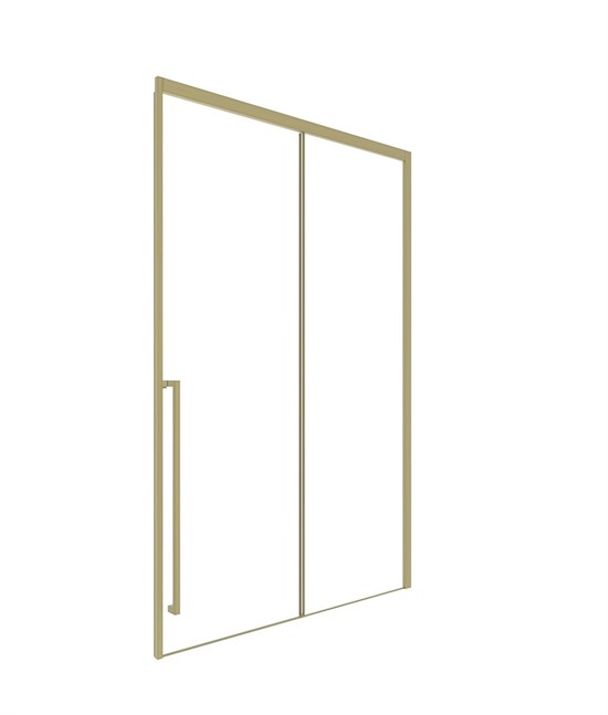 TIMO Душевая дверь TDSS-120/17C-8L, раздвиж 1200*2000, проф мат золото, стекло проз 8 мм T52L