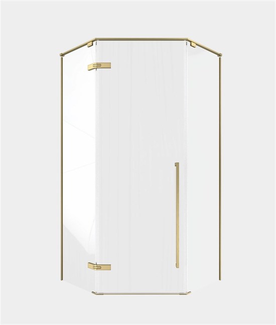TIMO Душевой угол TTSSP-100/17C-8, распаш 1000*1000*2000, проф мат золото, стекло проз 8 мм T69
