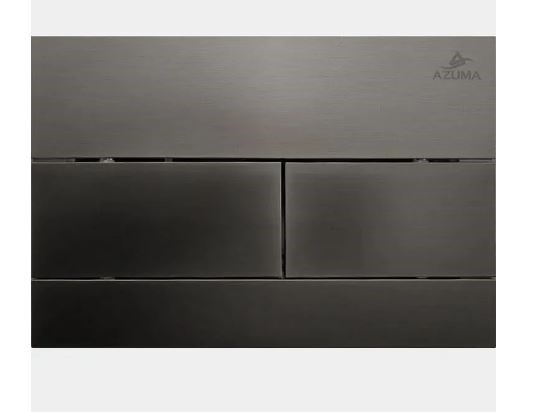 AZUMA Slim18 Кнопка для инсталляции AZU013.08 серая брашированная (оружейная сталь), пластик AZU013.08