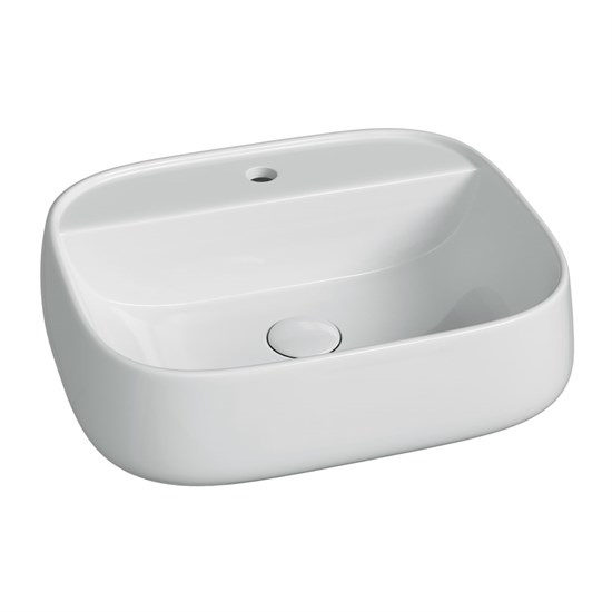 CERAMICA NOVA Раковина подвесная Fonte с отверстием под смеситель 500x420x145 белый CN5051 CN5051