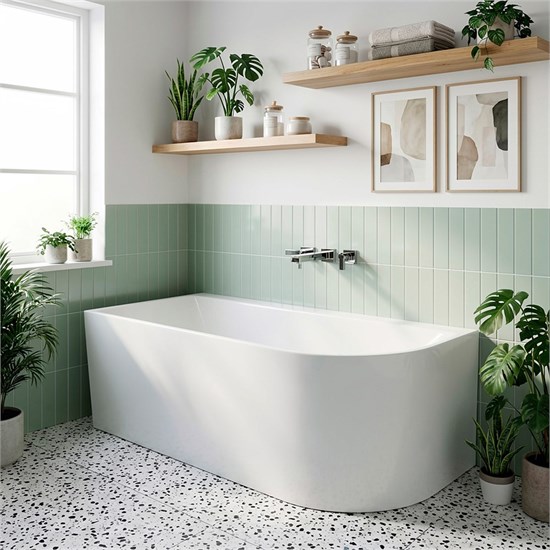 AZARIO Ванна акриловая Mist A 1700x750x600 пристенная, левосторонняя, в комплекте с сифоном и металлической рамой (AZ-8649-A-1.7) AZ-8649-A-1.7