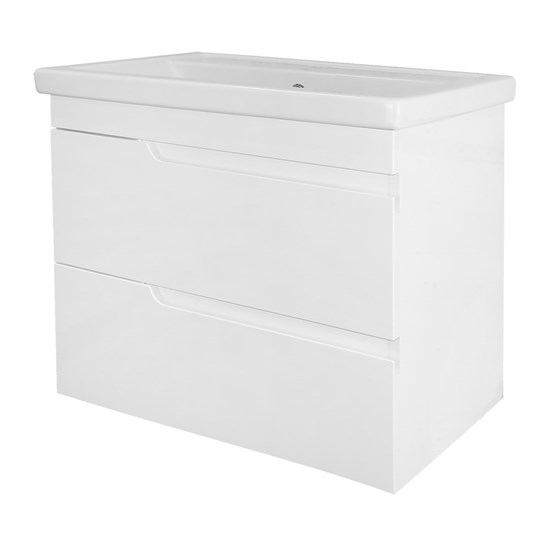 AZARIO Комплект Тумба KANTRI 70/2 700х460х645 подвесная, с раковиной Фостер 70, белый глянец (CS00097251) CS00097251