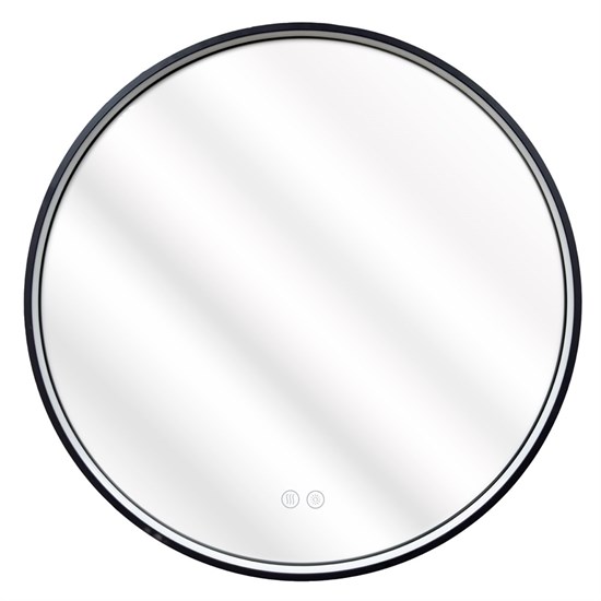 AZARIO Зеркало Димион D700, круглое, с подсветкой и диммером, 3 режима, сенсорный выключатель, с подогревом, черный матовый (АZ-LED010925) АZ-LED010925