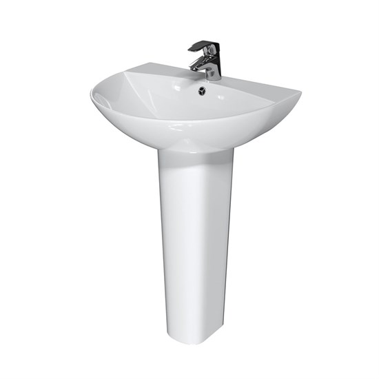 AZARIO Раковина VIADA 560х470х805 на пьедестале, белый (AZ-5001) AZ-5001