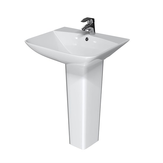 AZARIO Раковина SETA 560х470х830 на пьедестале, белый (AZ-5002) AZ-5002