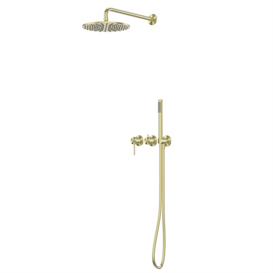 ABBER Душевая система Wasser Kreis 316 AF8118BG скрытого монтажа без излива, золото брашированное AF8118BG