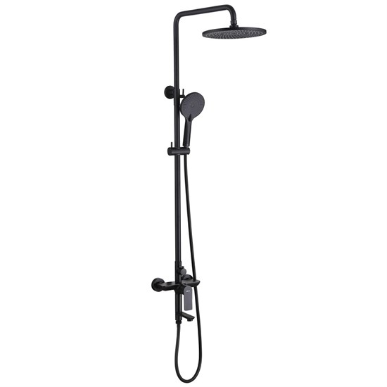 ABBER Душевая стойка Weiss Insel AF8016NB с изливом, черная матовая AF8016NB