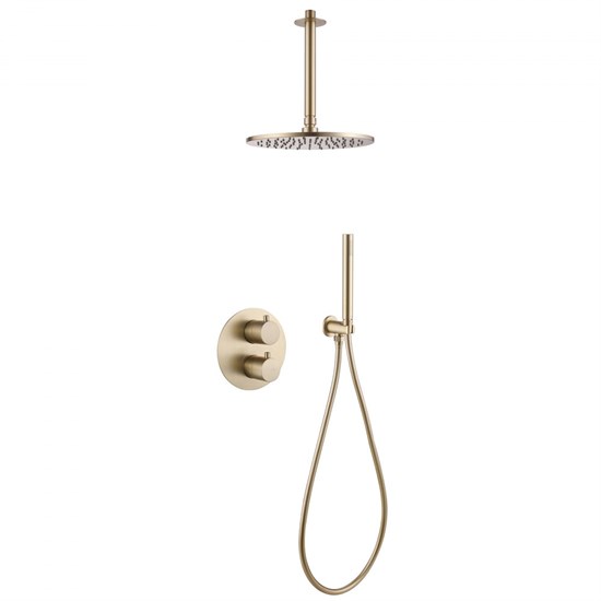 ABBER Душевая система Wasser Kreis AF8121G скрытого монтажа без излива, золото матовое AF8121G