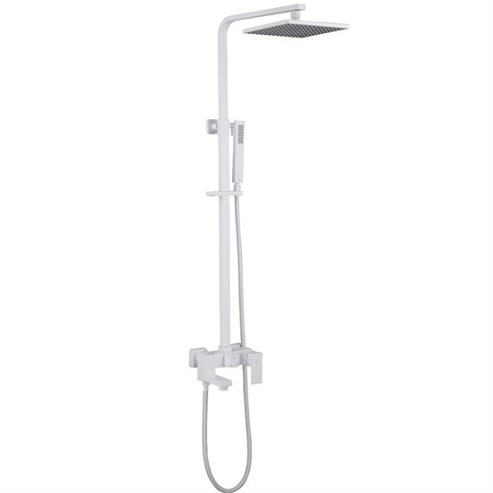 ABBER Душевая стойка Daheim AF8216WL с изливом, белая матовая AF8216WL