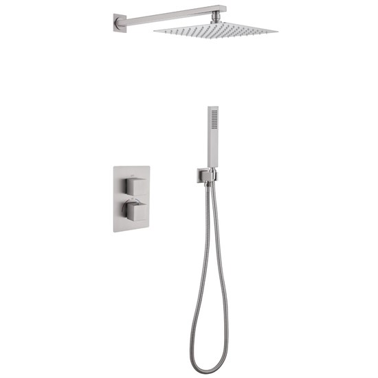 ABBER Душевая система Daheim AF8251SP скрытого монтажа без излива, термостат, сатин AF8251SP