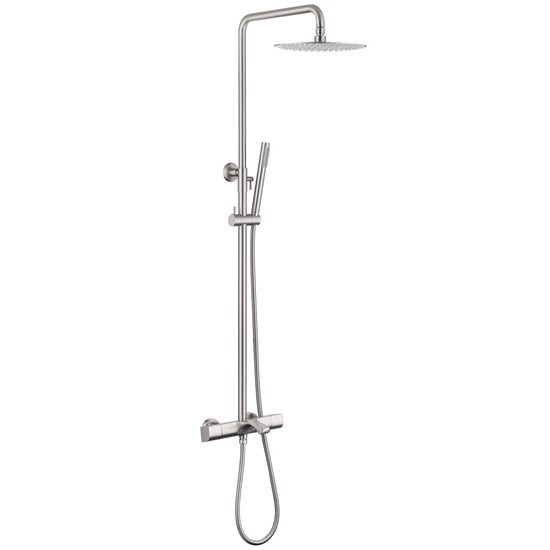 ABBER Душевая стойка Thermostat AF8516SPL с термостатом и изливом, сатин AF8516SPL