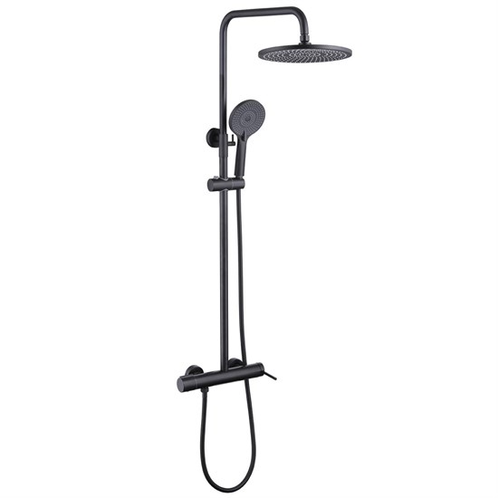 ABBER Душевая стойка Emotion AF8816BL с изливом, черный матовый AF8816BL