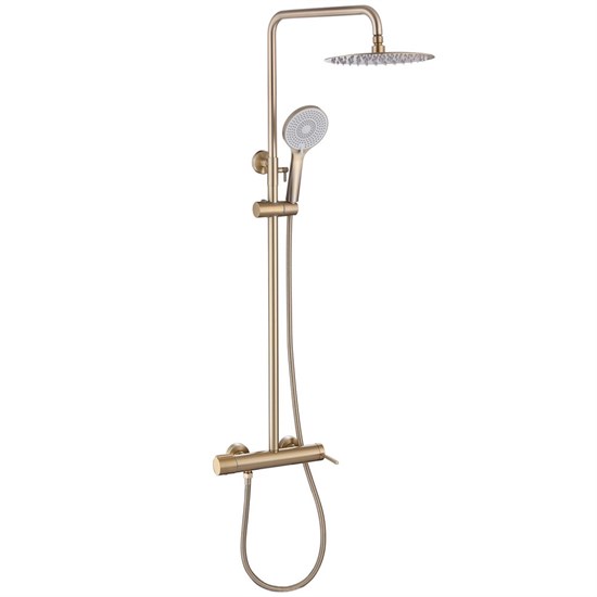 ABBER Душевая стойка Emotion AF8816GL с изливом, золото матовое AF8816GL