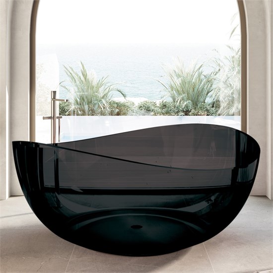 ABBER Прозрачная ванна Kristall AT9705Onyx черная AT9705Onyx